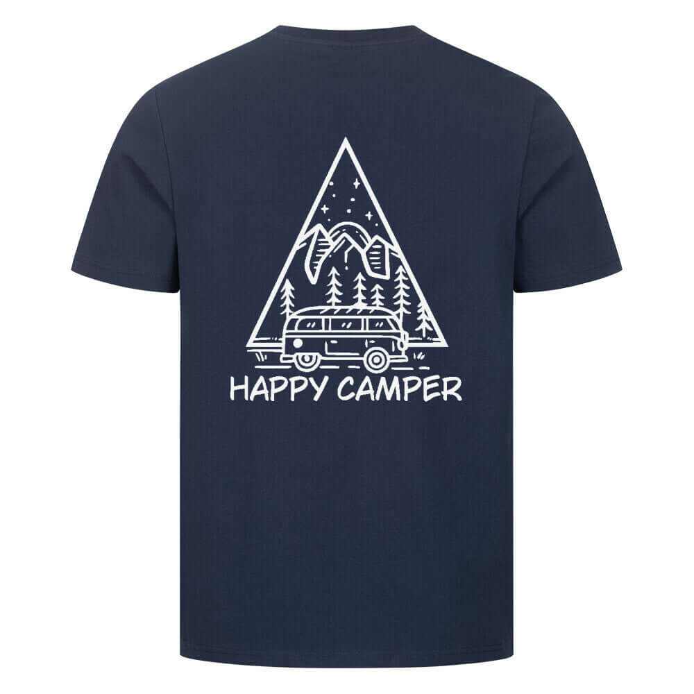 Wildherz Premium T-Shirt Happy Camper aus 100% Baumwolle mit hochwertigem Backprint und normaler Passform