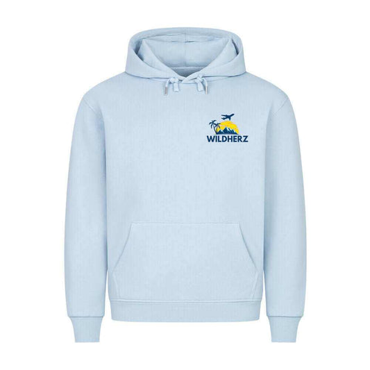 Hochwertiger Premium Hoodie aus Baumwolle mit Kapuze und Bauchtasche in gemütlichem Schnitt